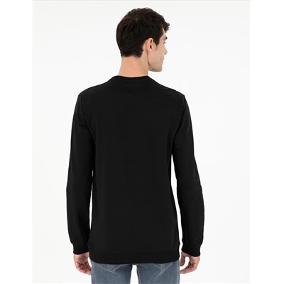 Siyah Regular Fit Sweatshirt