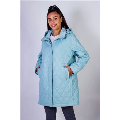 Элегантная демисезонная куртка с капюшоном Клетка арт.339