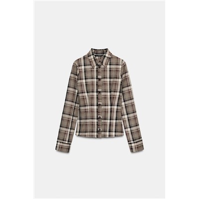 CHECKED FITTED SHIRT