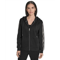Calvin Klein Women's Fleece Logo Tape Hoodie Jacket