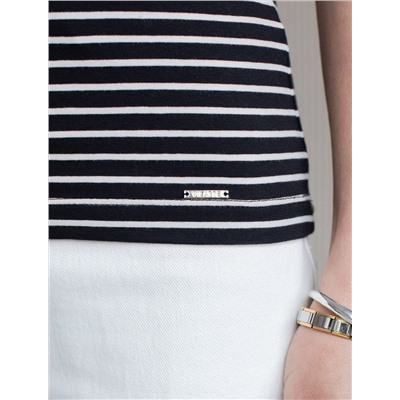 Топ в полоску из премиального хлопка с эластаном