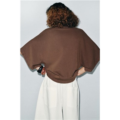 WASHED CAP SLEEVE T-SHIRT