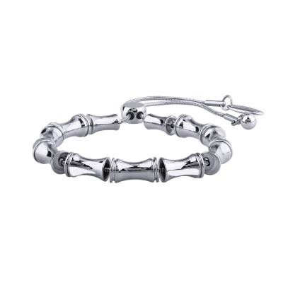 Браслет Бамбук (покрытие родий) 23см, Есть комплект