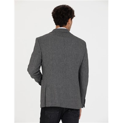 Siyah Ekstra Slim Fit Spor Ceket