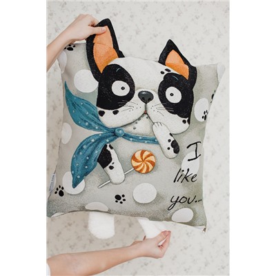 Наволочка декоративная Бульдог  45*45