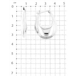 Серьги из серебра родированные 925 пробы 14526RHр