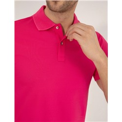 Pembe Slim Fit Polo Yaka Merserize Tişört
