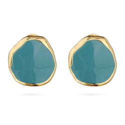 Серьги Палитра (эмаль изумрудная; покрытие золото), Есть комплект