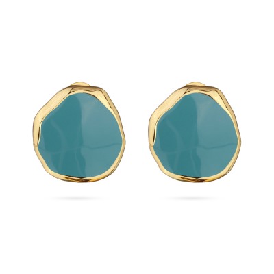 Серьги Палитра (эмаль изумрудная; покрытие золото), Есть комплект