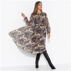 Платье нарядное на подкладе, Летящие мгновения (brown)