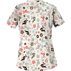 UA Springtime Hop Coffee Bean Print Scrub Top