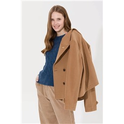 Kadın Mavi Bisiklet Yaka Kazak