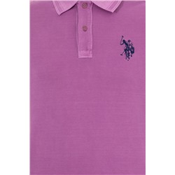 Erkek Menekşe Basic Polo Yaka Tişört