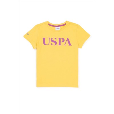 Çocuk Açık Sarı Bisiklet Yaka Tişört