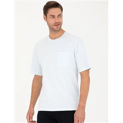 Açık Mavi Comfort Fit Tişört