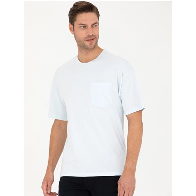 Açık Mavi Comfort Fit Tişört