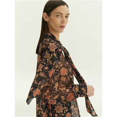 Рубашка с воротником-бантом, B3252/esta