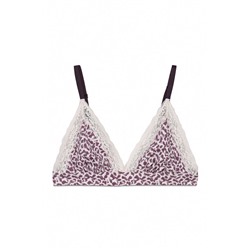Sujetador trinagular estampado animal print NATURAL