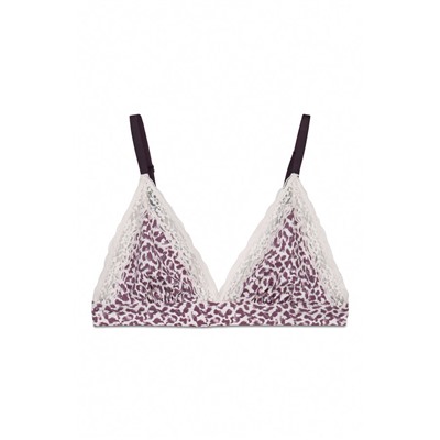 Sujetador trinagular estampado animal print NATURAL