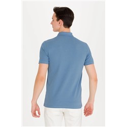 Erkek İndigo Basic Polo Yaka Tişört