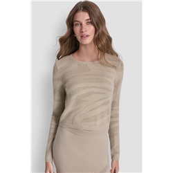 ZEBRA POINTELE SWEATER