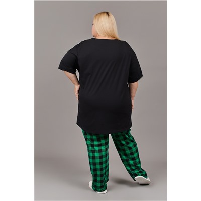 Пижама женская со штанами больших размеров (П-111б-однотонная)