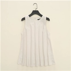 Женский топ А-силуэта из смесового льна и вискозы