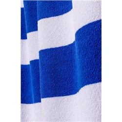 Biasse %100 Pamuk Plaj Havlusu - Beyaz/Mavi - 70x150 cm