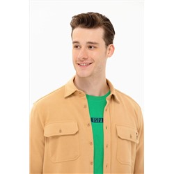 Erkek Camel Uzun Kollu Gömlek