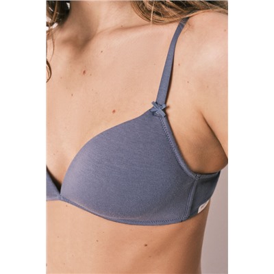 Sujetador triangular algodón azul CHARMING