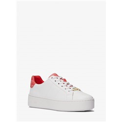 Poppy Faux Leather and Logo Sneaker