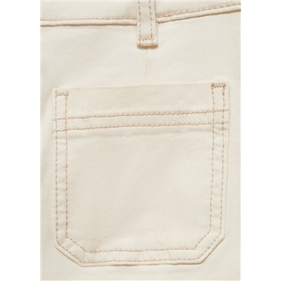 Jeans flare crop bolsillos