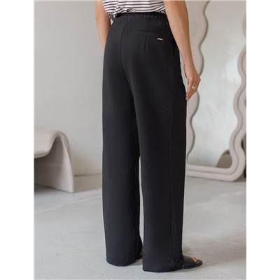 Свободные брюки из тонкого премиального футера с эластаном