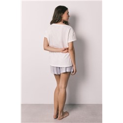 Pijama corto algodón y viscosa rayas
