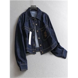 Женский джинсовый костюм  Куртка и джинсы с ремнем