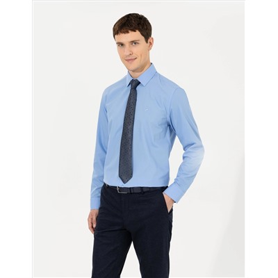 Mavi Slim Fit Uzun Kollu Klasik Gömlek