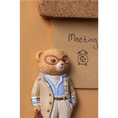 Bonny Bear Magnet - Bej/Mavi - 4x8 cm