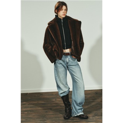 ABRIGO CORTO EFECTO PELO