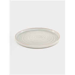 Тарелка обеденная, 27 см, керамика, серая, Спираль, Dallas