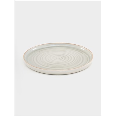 Тарелка обеденная, 27 см, керамика, серая, Спираль, Dallas