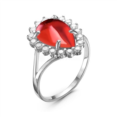 Серьги из серебра с фианитами родированные 925 пробы С-3203рс10400