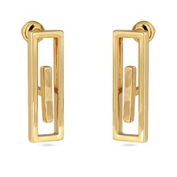 Серьги Геометрия (покрытие золото), Есть комплект