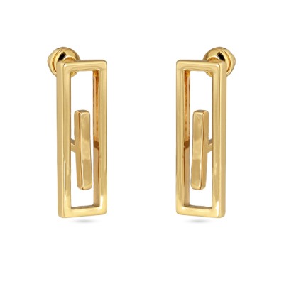 Серьги Геометрия (покрытие золото), Есть комплект