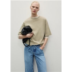 Jeans wideleg tiro bajo cinturón