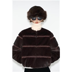 SHORT FAUX FUR COAT HEIQ XREFLEX™ SKI COLLECTION