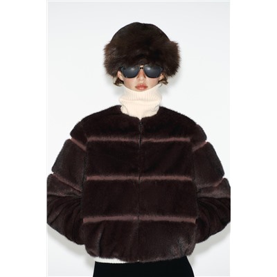 SHORT FAUX FUR COAT HEIQ XREFLEX™ SKI COLLECTION
