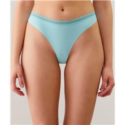 Tanga de microfibra y encaje