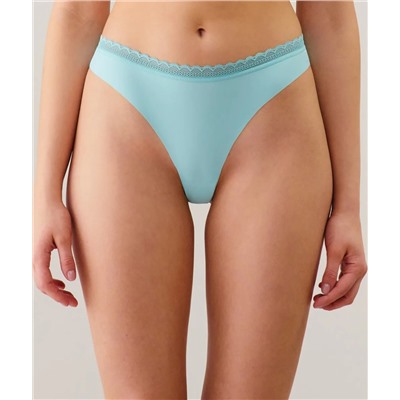 Tanga de microfibra y encaje