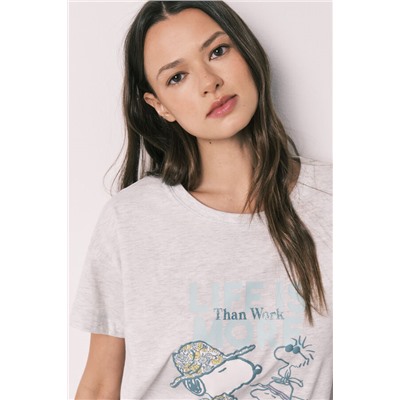 Pijama largo algodón Snoopy