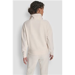 TECH OTTOMAN HALF ZIP MOCK NECK PULLOVER